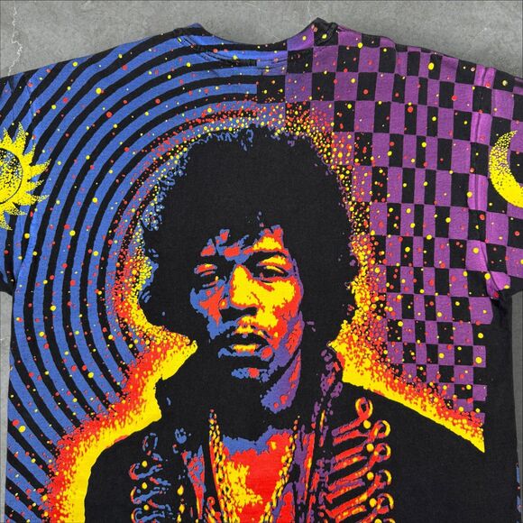 VTG Jimi Hendrix AOP Winterland Mosquitohead Are You Experienced Shirt EUC! - XL - Picture 3 of 7